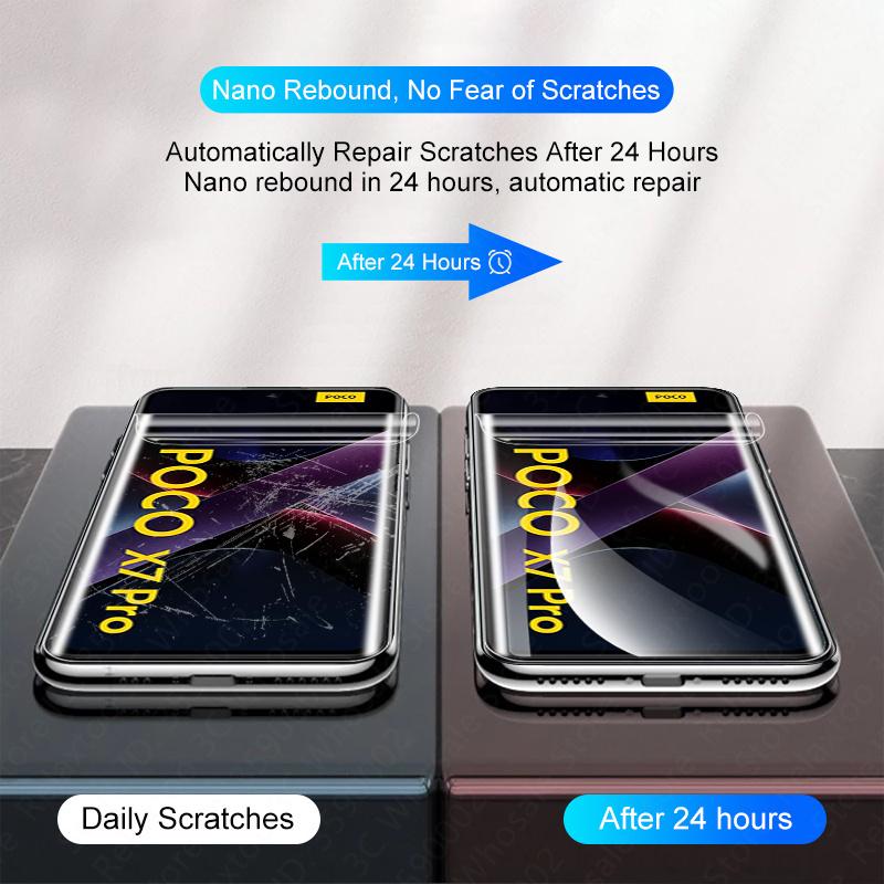 3PCS Full Cover Hydrogel Film For POCO X7 Pro X6 X5 X4 Ultra F6 F5 F4 C85 C75 Screen Protector Film