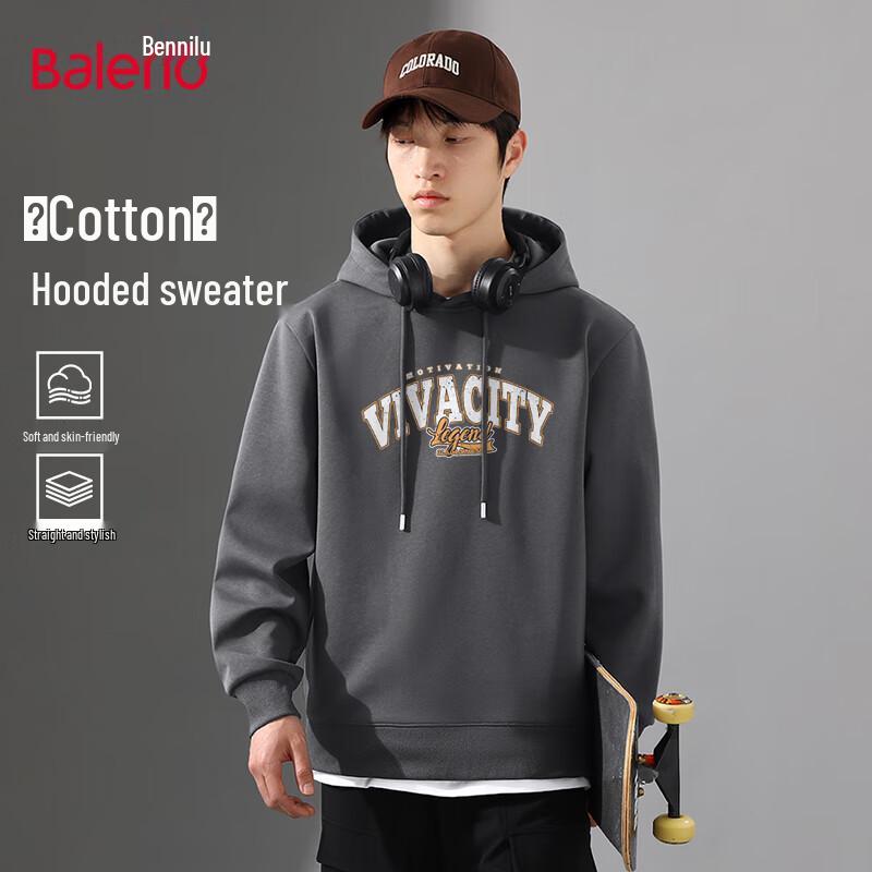 

Baleno Men s 2025 Autumn Loose Fit Hooded Sweatshirt 5XL