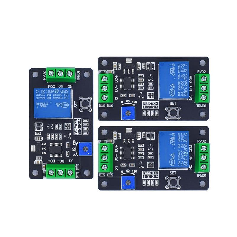 Timer Relay Module 12V Delay On Off Switch Adjustable Time Range Self Locking Delay Timer for Lighting Control Home Applications