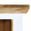 Highboard White and Brown 40x30x128 Cm Solid Mango Wood