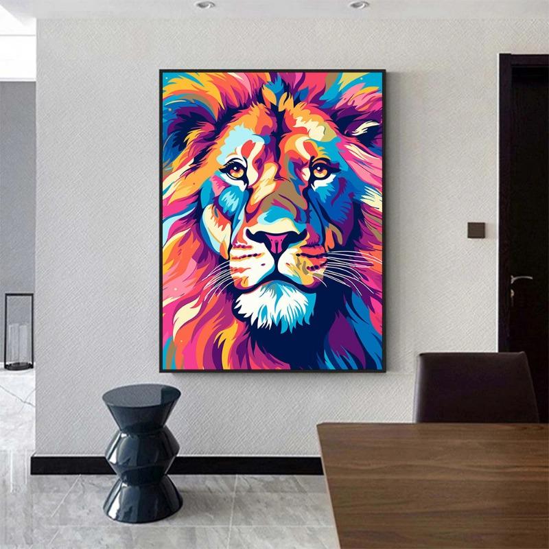 Abstrakt Bunte Wildtiere Leinwandmalerei Oktopus Katze Affe Löwe Graffiti Pop Art Poiters Wandkunst Wandbild für Heimdekoration