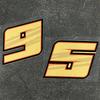 1 szt. Złoty Numer 0-9 Naklejki na Motocykl Wodoodporne na Owiewkę Motocyklową Kask Okno Samochodowe Skutery Uniwersalne Naklejki Winylowe