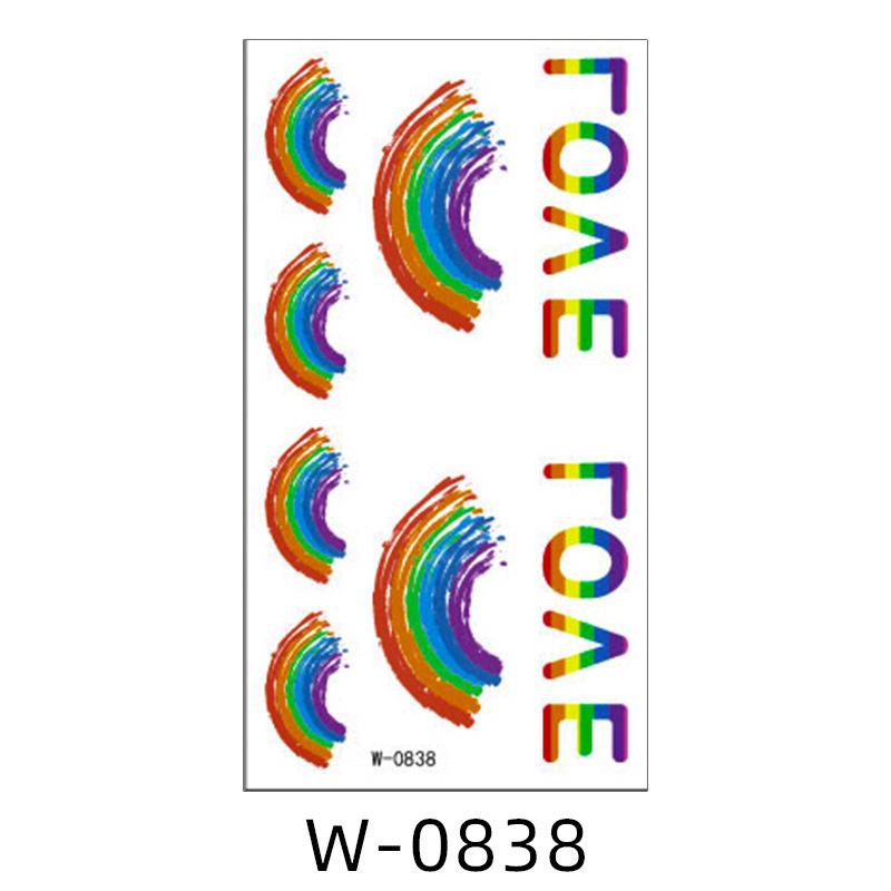 Cartoon Tattoo Sticker Waterdicht Regenboogkleur Persoonlijkheid Schattige Tattoo Sticker Kinderen Tijdelijke Tattoo