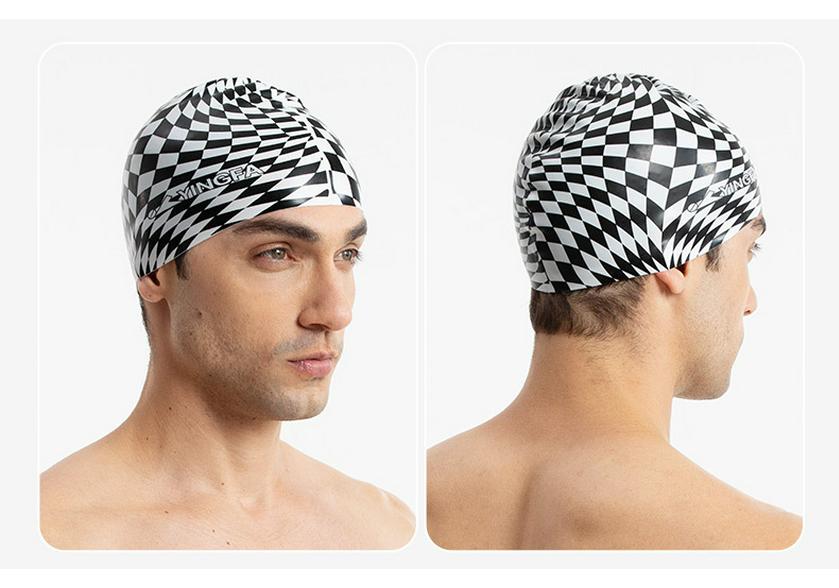 Yingfa Waterproof Silicone Swim Cap for Women and Men – Elastic, Comfortable, Non-Constricting, Hair Protection