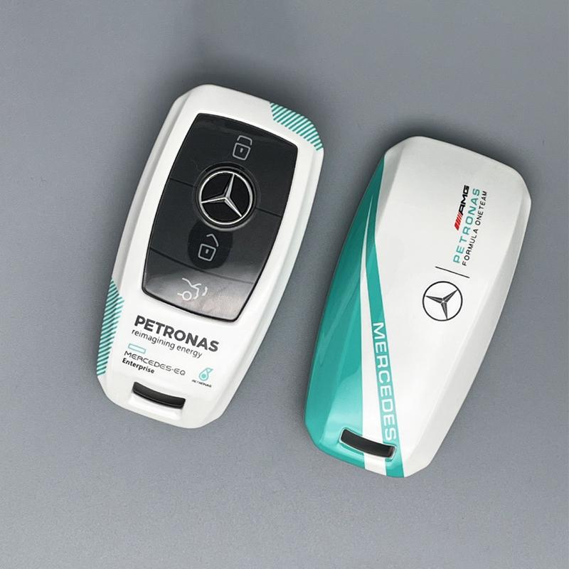 Autocollant de Voiture Mode Cool Style Piste Coque de Protection pour Clé de Voiture Pour Mercedes Benz Classe A C E S G GLC CLE CLA GLB W177 W205 W213 W