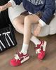 2025 Women's Round-Toe Color-Block Sneakers: New Autumn Fashion, Breathable, Thick-Soled German Trainers