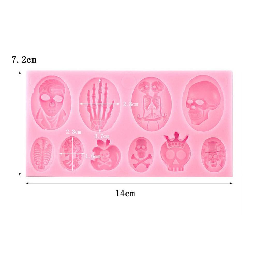 Mini Halloween Silicone Mold DIY Chocolate Fondant Cake Decoration Pumpkin Mold Tool for Home Party