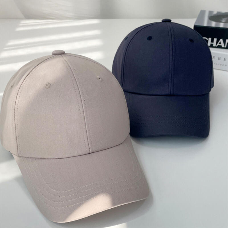 Women s and Men s Oversized Plain Cotton Ball Cap Hat C2308_Navy