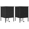 Nightstand Set (2 Pcs) Black Oak Effect 42 X 41 X 61 Cm