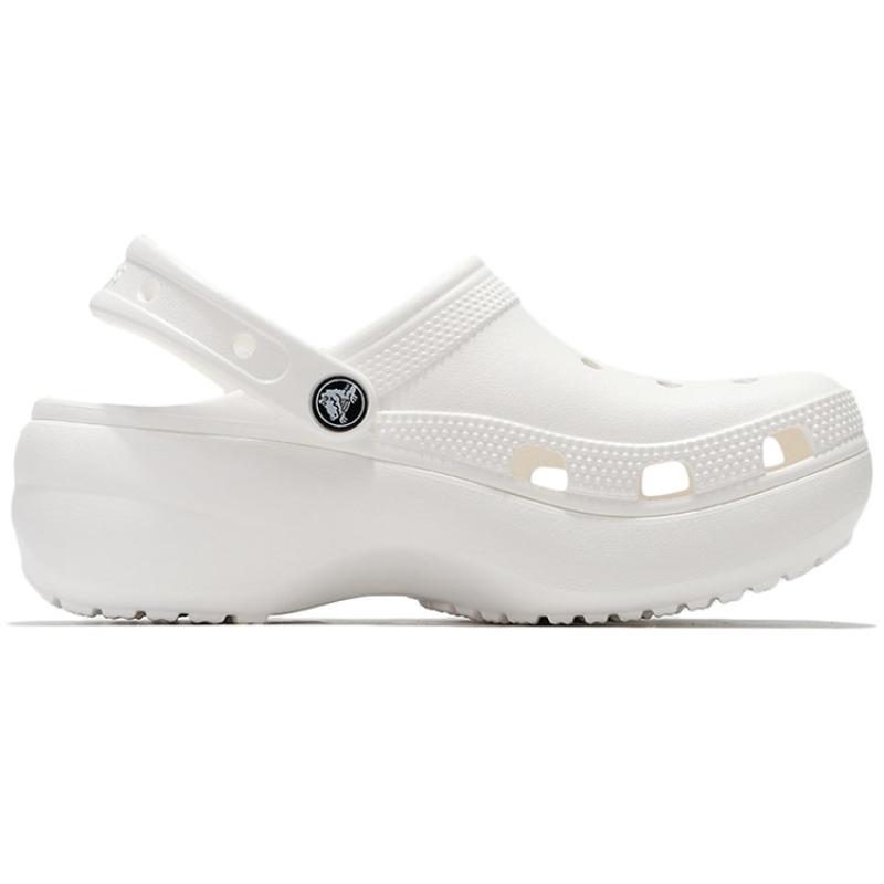 Crocs Classic Platform Clog EVA Classic Cloud Dok Vintage Sandals Women's White
