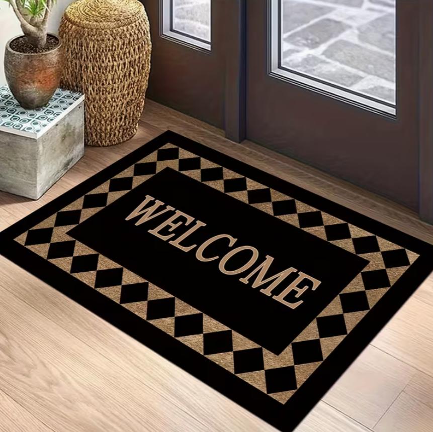 Vintage Tile Pattern Area Rug Non Slip Washable Floor Carpet for Living Room Bedroom Bathroom Home Decoration