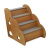Dog Stairs with 4 Step Anti Slip for Puppies, Kittens, 45x30x40cm Gentle Climbing Aid Wood Ramp