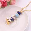 Fashion Accessories Enamel Glaze Teacup Earrings Long Necklace Sweater Chain Jewelry Women's Pendant