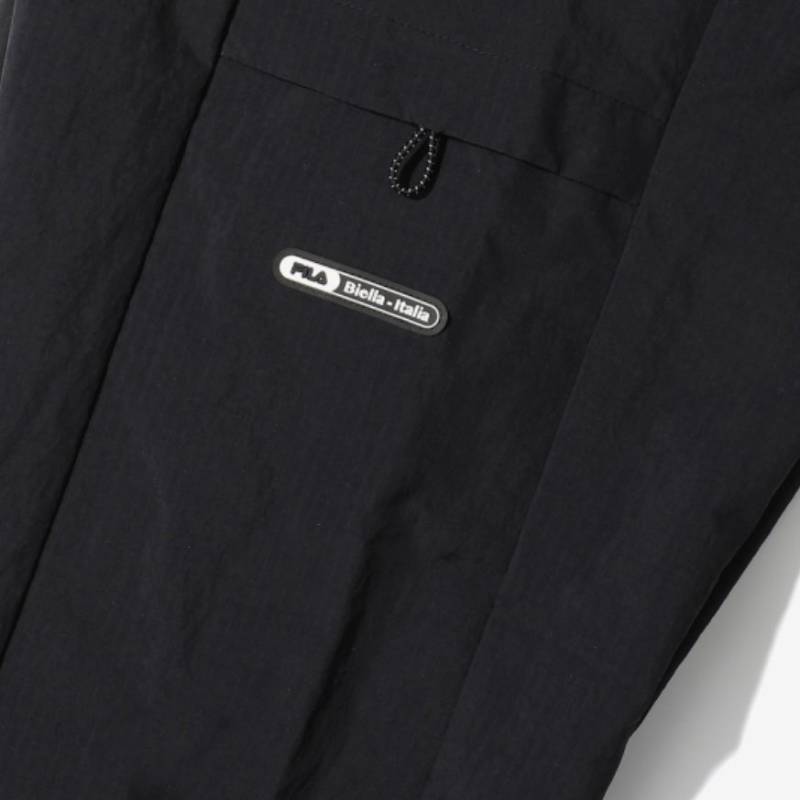 FILA Casual Pants Unisex Black Moderate Cuffed Pants FS2WPE1181X-BLK