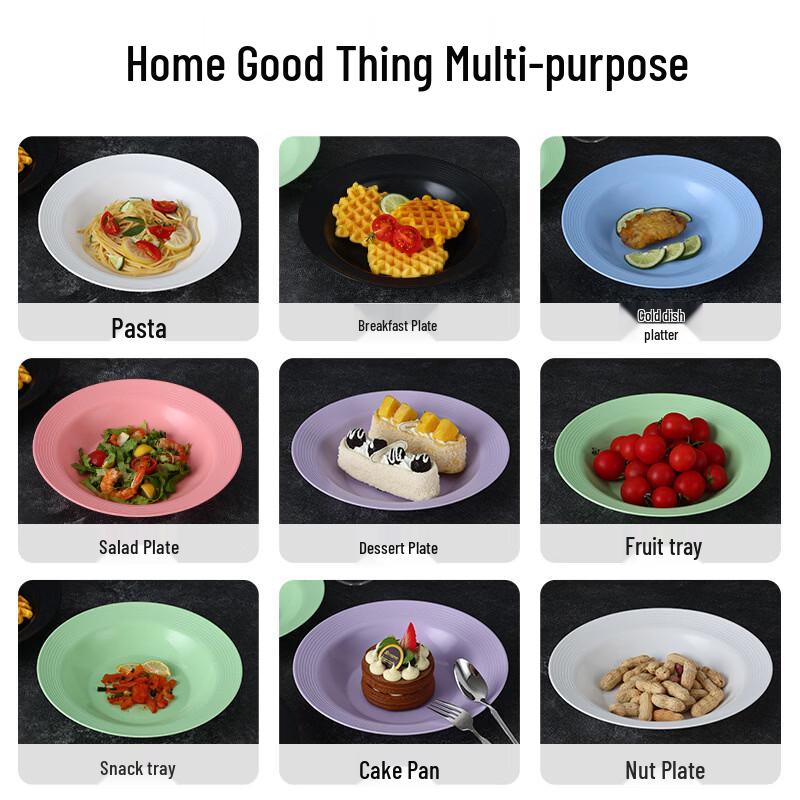 ZISIZ Nordic Style 3-Compartment Plastic Serving Plate