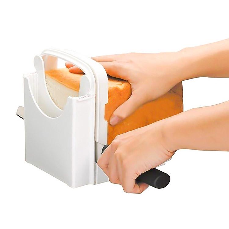 Toast Bread Slicer Plastic Foldable Adjustable Loaf Cutter Rack Cutting Guide Slicing Tool Kitchen Accessories Bread Cutter Loaf белый