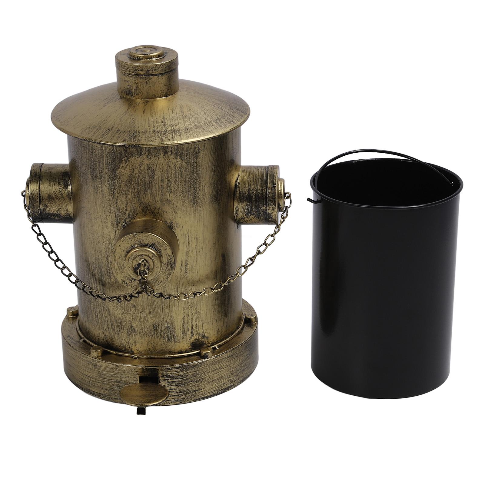 

Пожарный гидрант мусорный бак с внутренним ведром европейский железный ретро практичный большой емкости кованое железо золотой