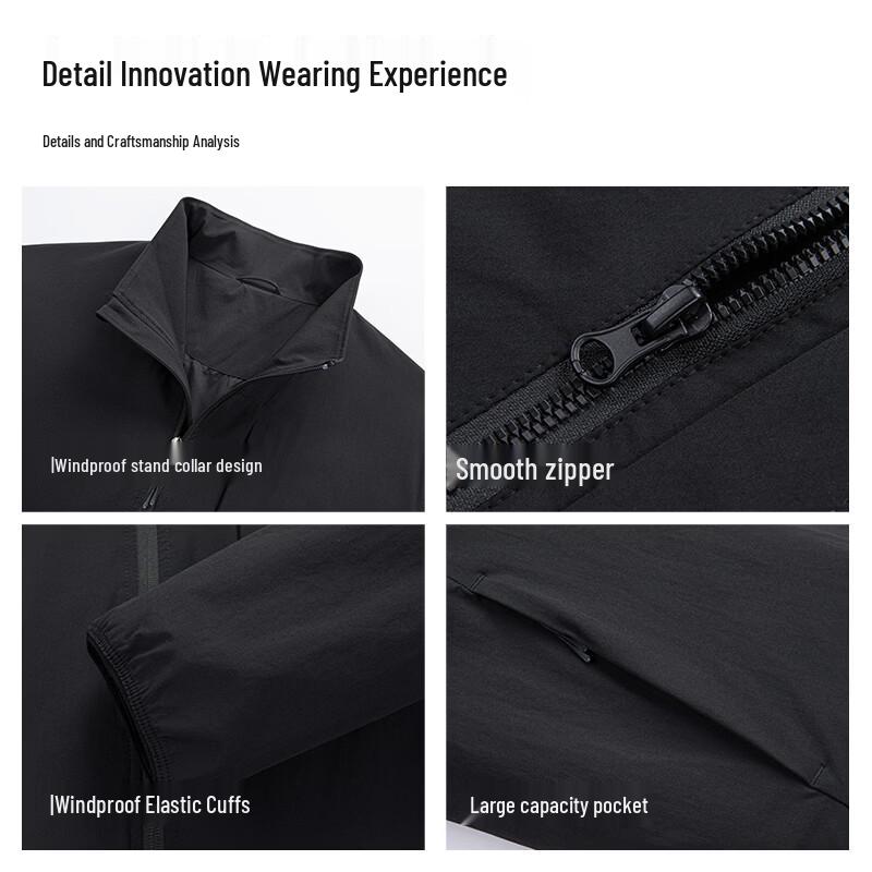SHANSHAN Men's Stand-Collar Windproof Jacket