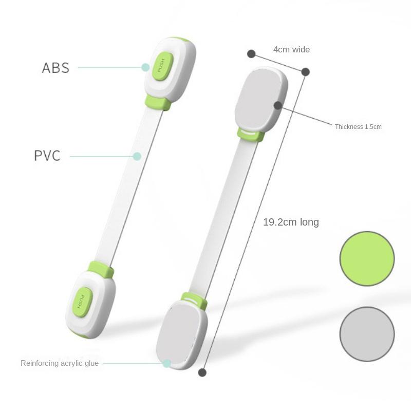 Push Type Child Safety Lock Refrigerator Cabinet Punch Free Lock Multifunctional Child Protection Lock Home Accessories