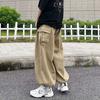 Street Overalls Pants Men's Japanese High Street Harajuku Straight Loose Trend Hong Kong Style Retro Wide-leg Pants