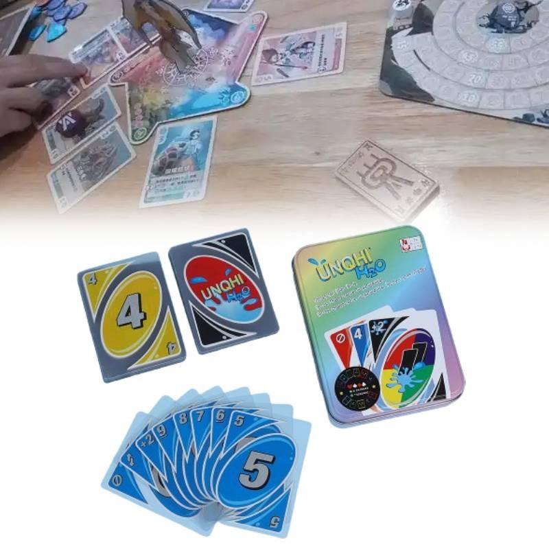 Unqhi Uno H2o Board Game Poker Cards Family Party Casual Prop Educational Toy