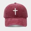 Fashion Embroidered Cross Baseball Cap Breathable Sunscreen Peaked Cap Simple Casual Hip Hop Hat Outdoor