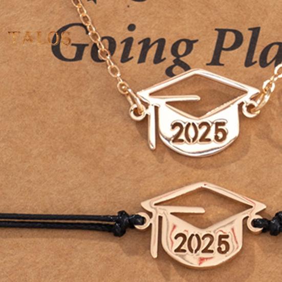 Set di Gioielli per la Laurea 2025 Set Collana Bracciale in Acciaio Inossidabile con Biglietto Regali di Laurea per Amici Classe del 2025