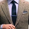 Men Stainless Steel Tie Clip Textured Grip Suit Accessories Wedding Business Use