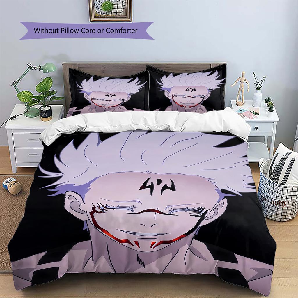 Jujutsu Kaisen Close up Bedding Set Duvet Cover Pillowcase No Filler, Soft Home Bedroom Decor, Perfect Gift for Fans.chl