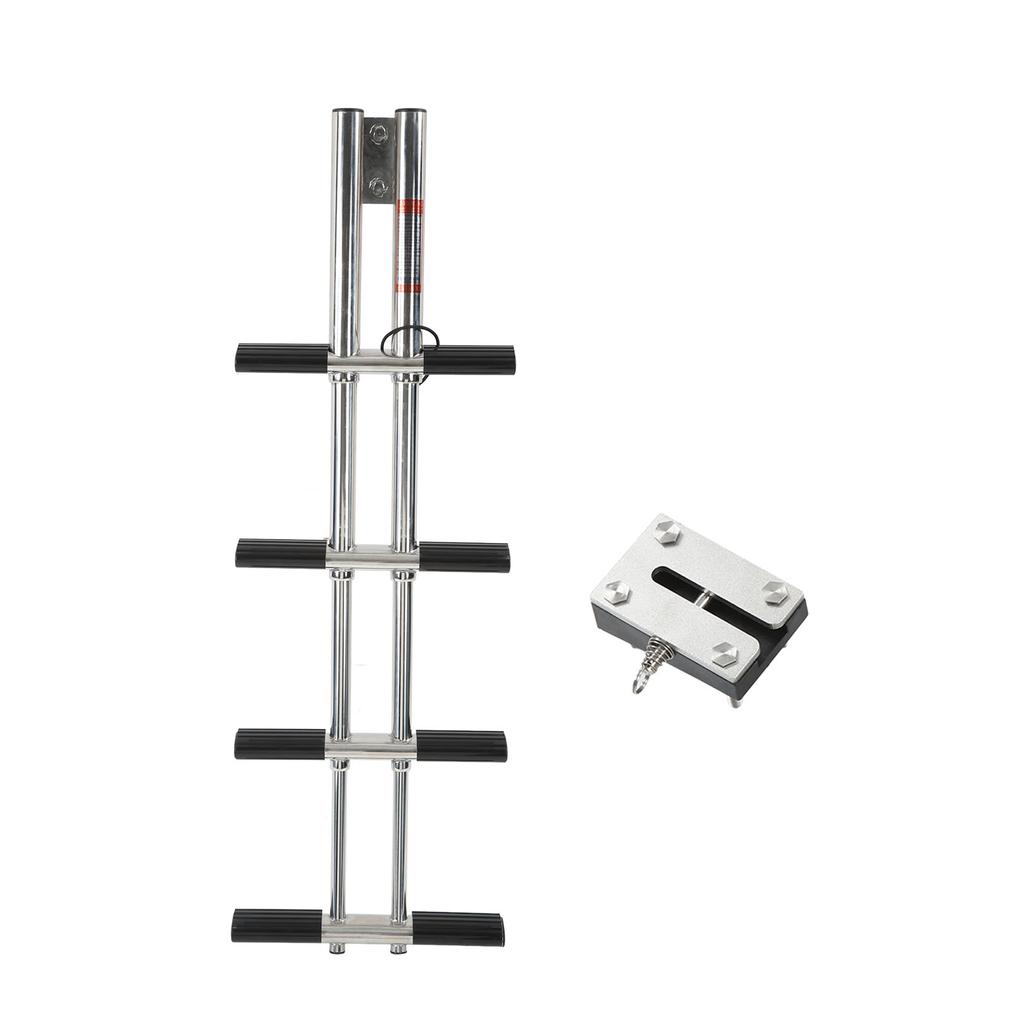 Stainless Steel Telescoping Ladder 4 Steps Boat Ladder for Marine Yacht Swimming Pool