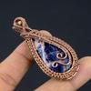 Sodalite Pendant, Gemstone 999 Copper Wire Wrapped Jewelry Pendant, Handmade Jewelry Birthstone Pendant, Gift For Him