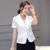 Summer Small Suit Thin Female Jacket Short Slim Candy Color Short Sleeve Suit Women Solid Color Tops