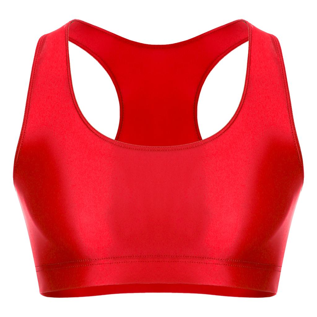 Canottiere da uomo lucide con scollo a U a tinta unita senza maniche crop top gilet per sport fitness yoga