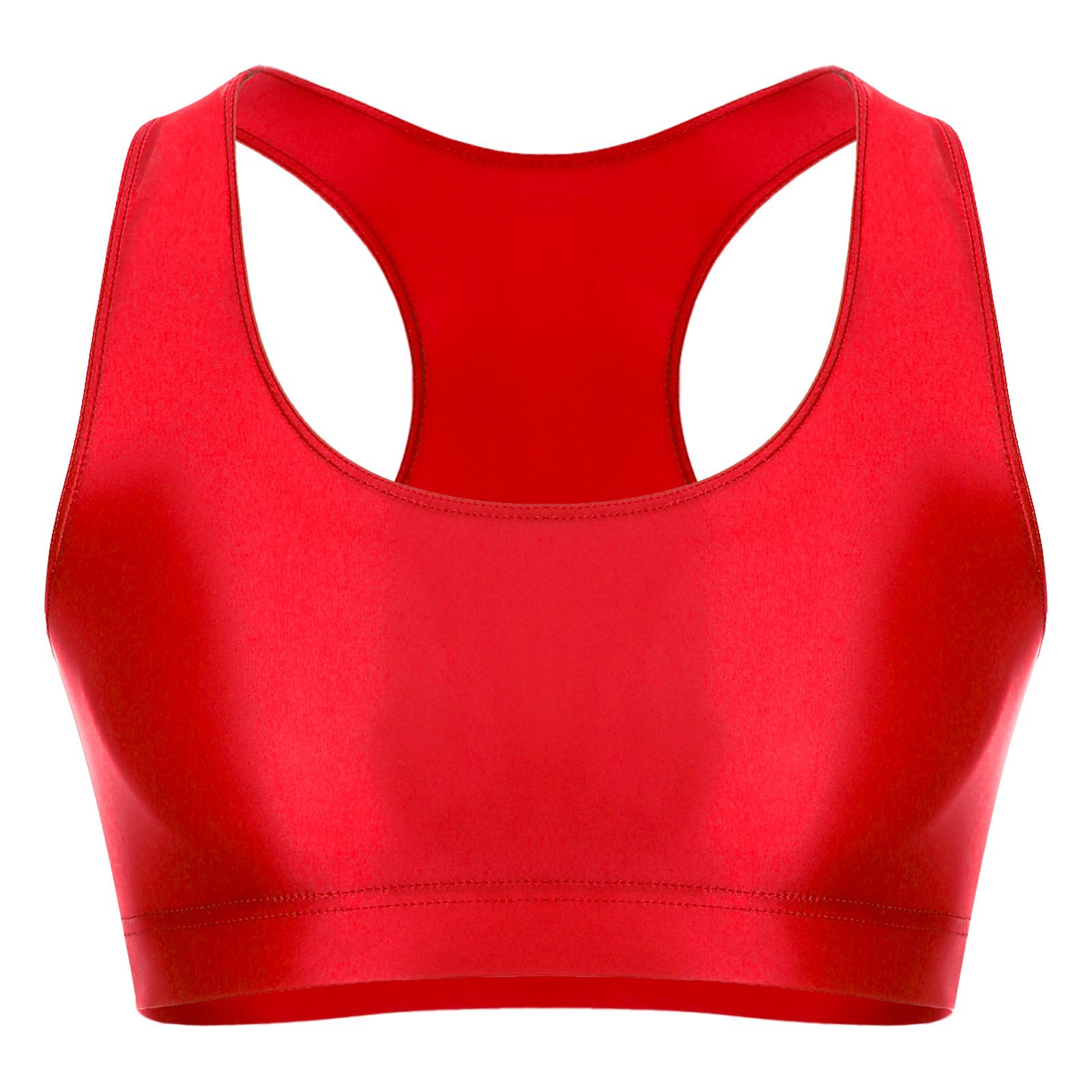 

Чоловічий укорочений топ з U-подібним вирізом, глянсова тканина, без рукавів, для фітнесу, йоги XL червоний