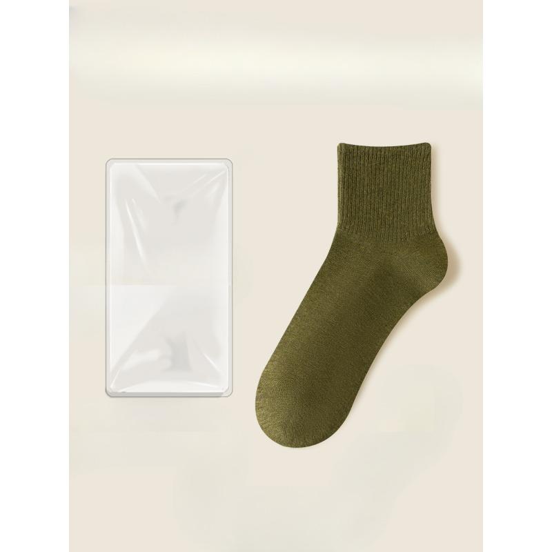 Men Winter New Style All Purpose Warm Solid Color Anti Pilling Sweat Absorbing Sports Cotton Socks