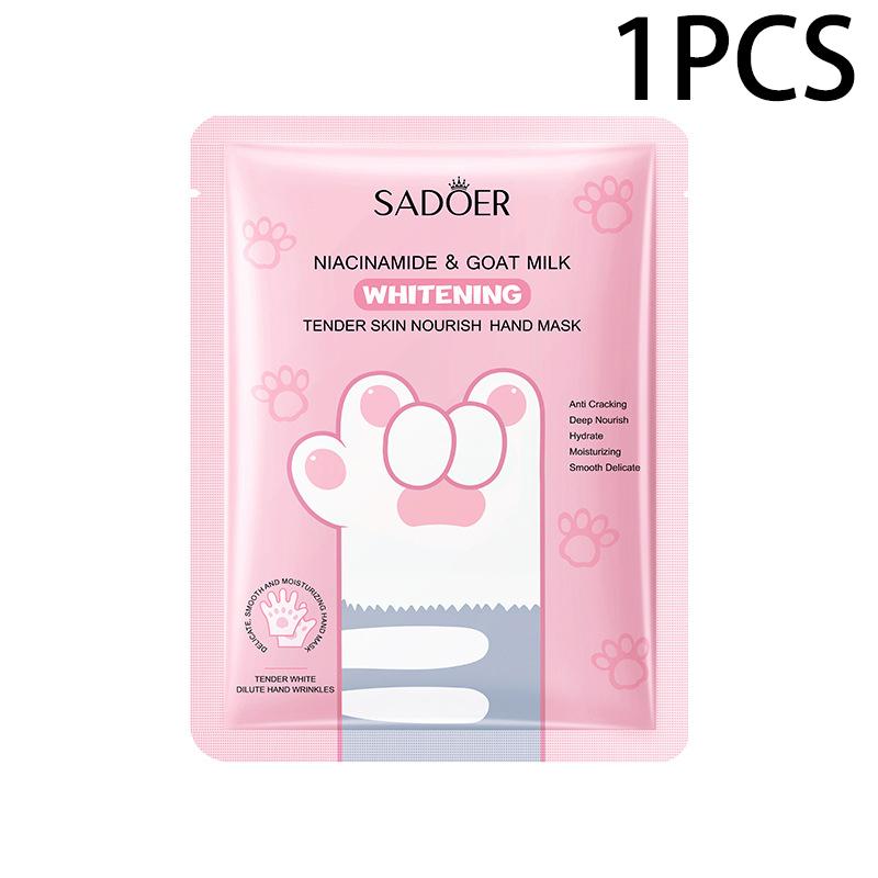 1/5/10 Pcs Goat Milk Nourishing Hand Mask Moisturizing Firming Brightening Hydrating Hand Gloves for Hands Skin Care Products
