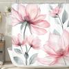 Blooming Cat Shower Curtain-Cute Kitten On Vibrant Floral Background, Cheerful Bathroom Decorative Shower Curtain