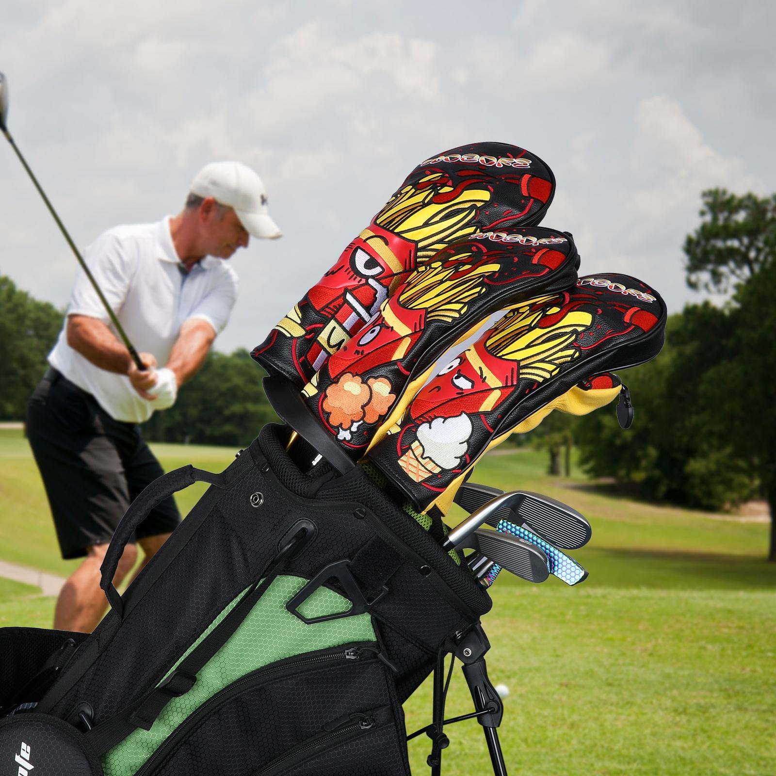 Colaxi Golf Head Cover for Golf Club Golf Wood Headcover Easy to Use Lightweight Cute Gift Protective Sleeve for Golf Courses one size