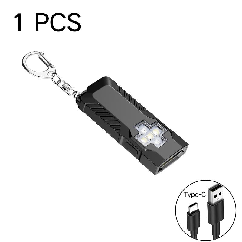 Portable Keychain Outdoor Lighting - Mini High Brightness Rechargeable Cycling Light for Night Use