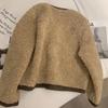 Giacca da Donna in Peluche d'Agnello Autunno e Inverno Giacca Corta Larga Piccolo Profumo Top Imbottito