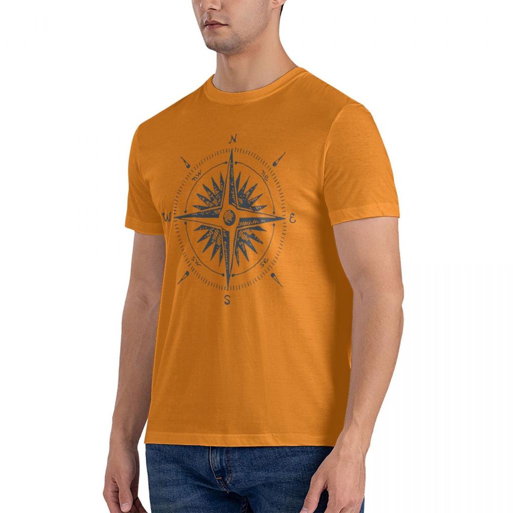 Graphic Compass Wind Rose Men Tee -Image Fashion Brand Men Tops Street Wear T-Shirt