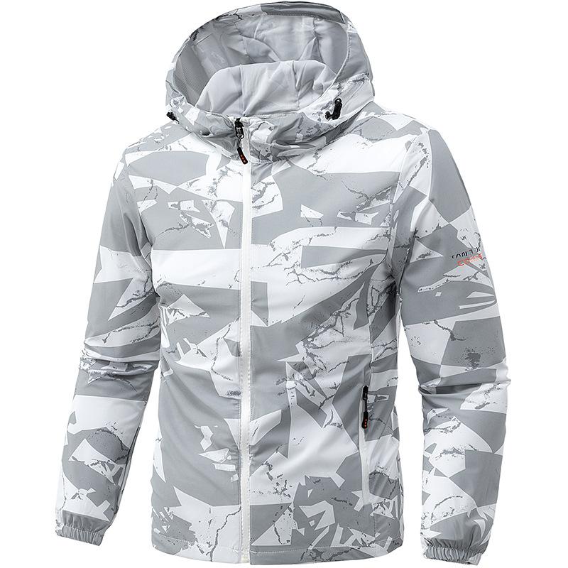 Summer New Sunscreen Clothes Men's Skin Clothes Breathable Hooded Jacket