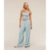 Gymshark Waffle Wide Leg Pants Smoke Blue B2c5q Udr3