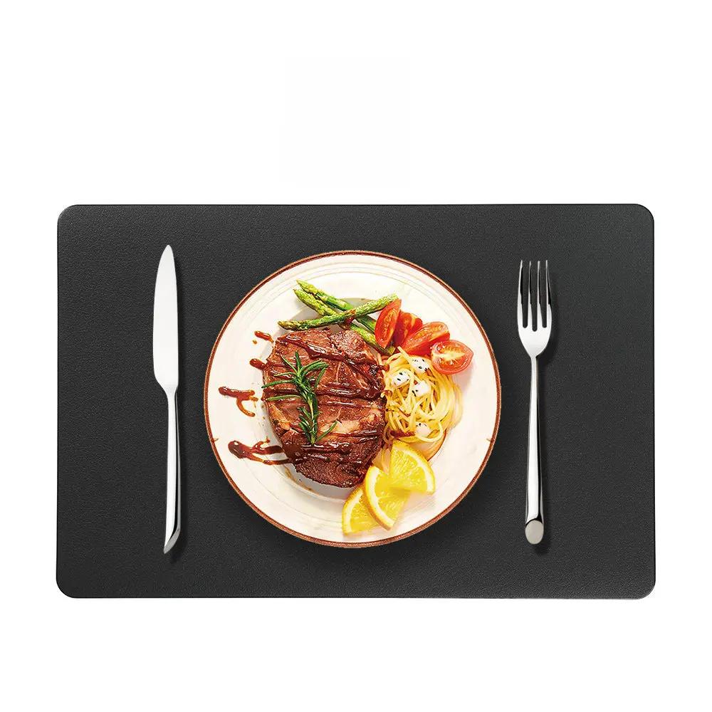 2 Stück Tischsets 30x45cm PU Tischsets Abwischbar Wasserdicht Hitzebeständig Rutschfest Leicht zu Reinigen Einfarbige Tischmatten für Esstisch
