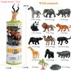 Oenux Zoo Animals Model Lion Shark Bee T-REX Penguin Cow Horse Hen Action Figures Cute Education Miniature Playset Kid Toy Gift