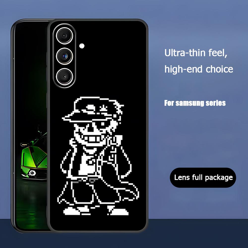 

Популярная пиксельная игра Undertale Чехол для телефона Samsung Galaxy S25 S24 S23 S22 S21 S20 Plus Ultra Note20 Мягкий Черный Samsung S24