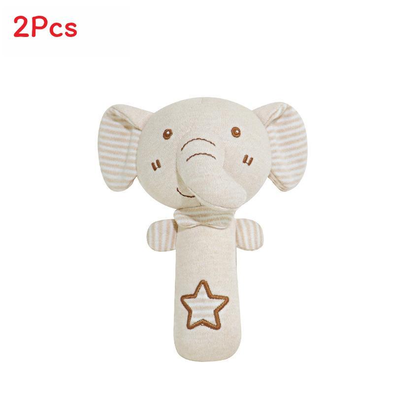 Baby Organic Cotton Rattle Set With Grasping And Soothing Features For Newborns