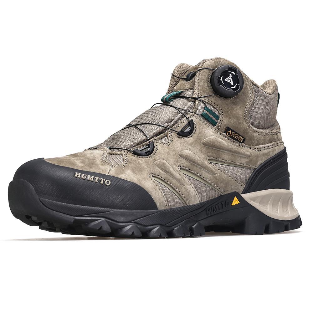 

HUMTTO Кожаная походная обувь Дышащие уличные ботинки для мужчин Нескользящие треккинговые кроссовки Мужские спортивные ботильоны