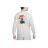 Nike Logo Print Crew Neck Sweatshirt Men Tops Light-Ivory FN8515-110