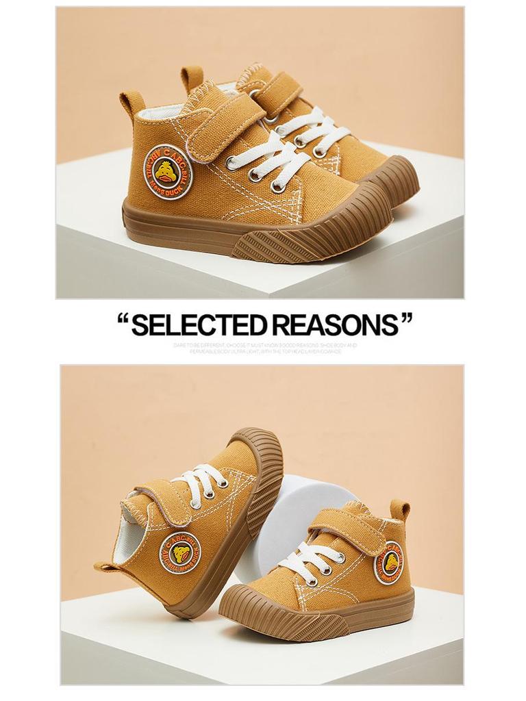 High-Top Canvas-Schuhe für Kinder Frühjahr/Herbst 2026 - Weichsohlige Kleinkind-Sneaker für Jungen & Mädchen